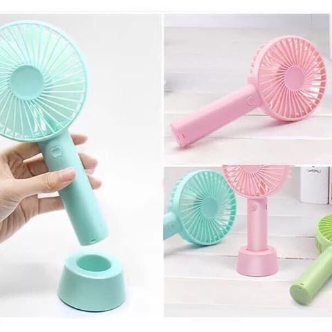 Quạt Tích Điện Mini Cầm Tay 3 Chế Độ Gió