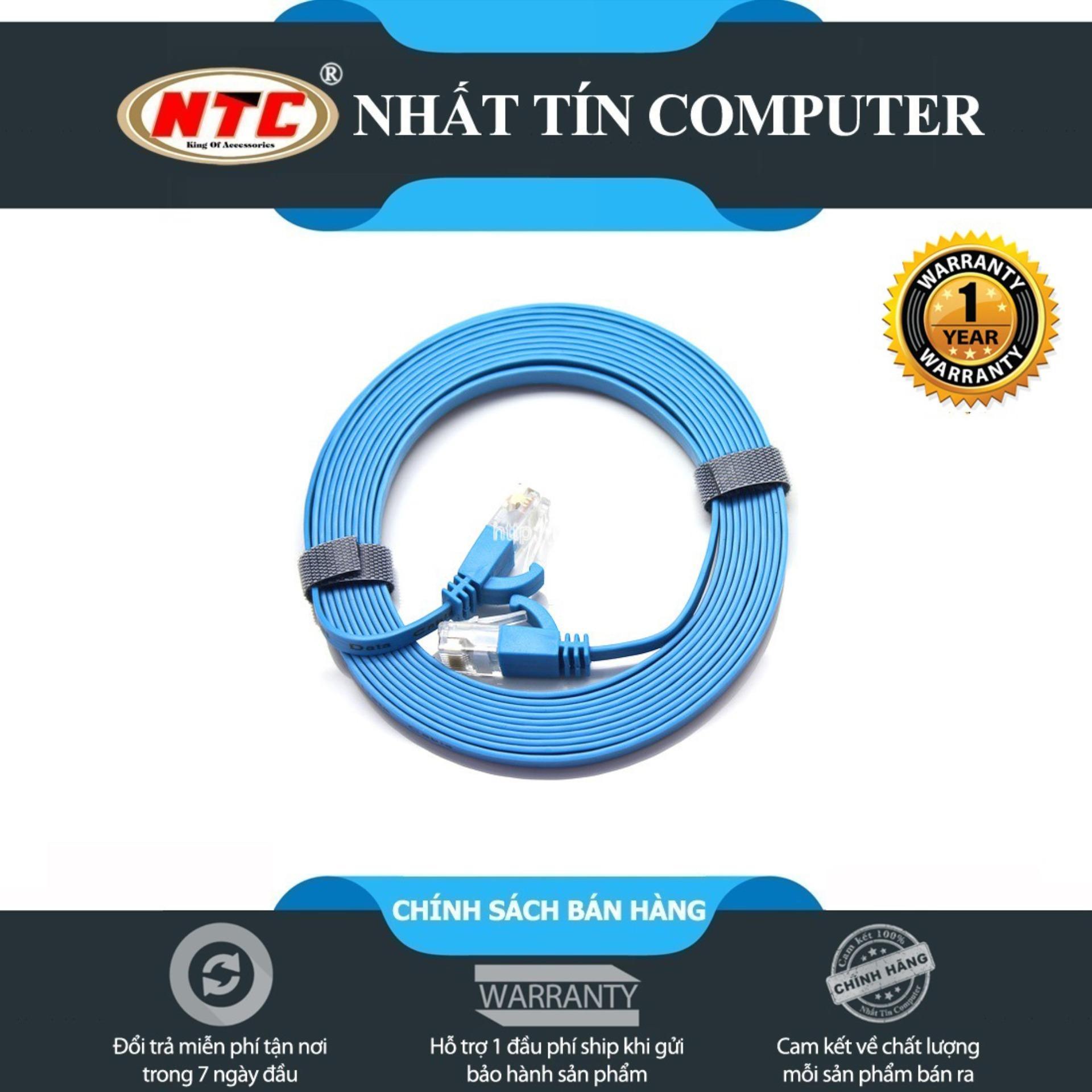 Cáp mạng UTP Cat 6 Dtech 67F50 dài 5m - hỗ trợ tốc độ cao - Nhất Tín Computer