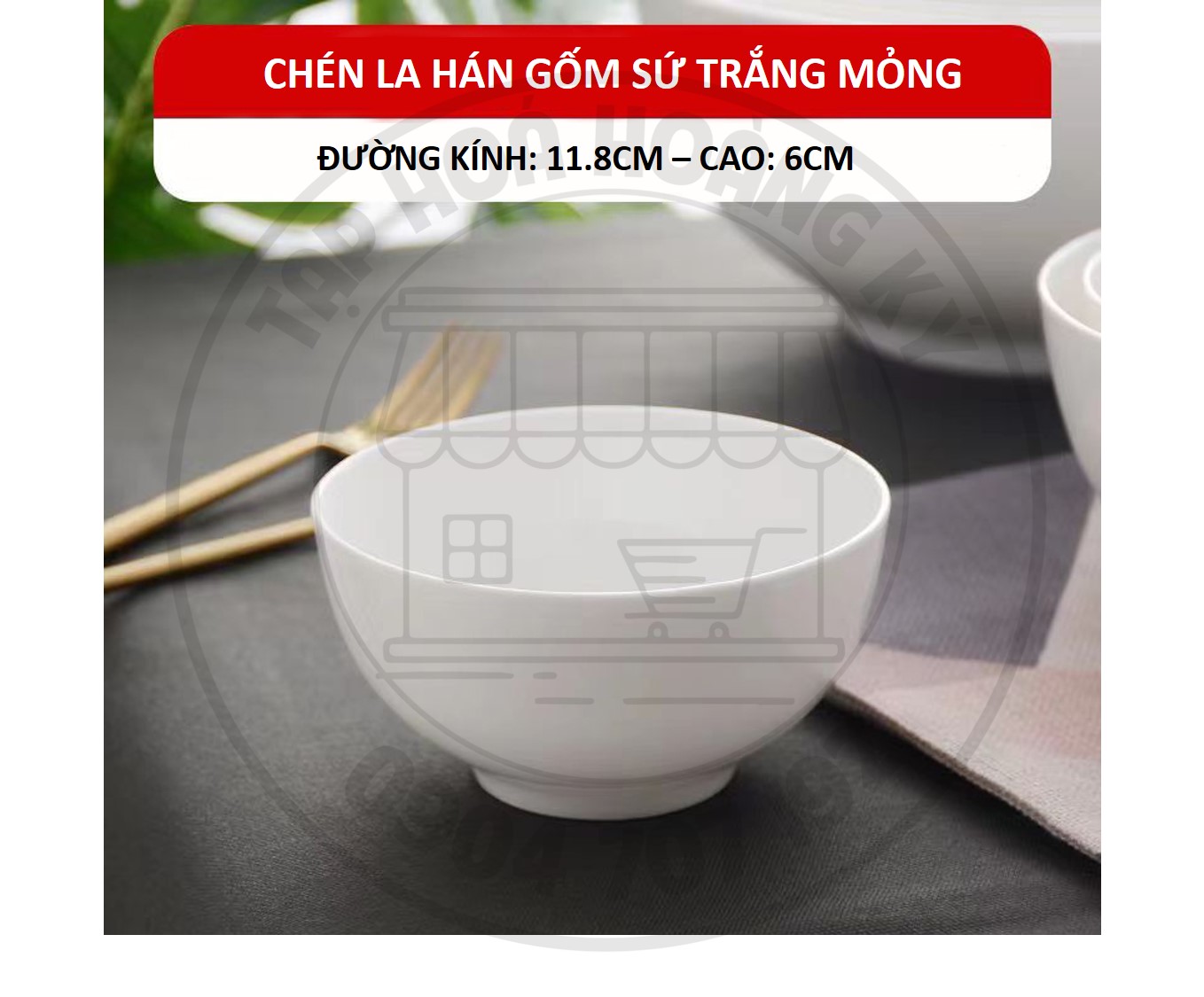 Set of 10 High Quality White Ceramic Arhat Cups