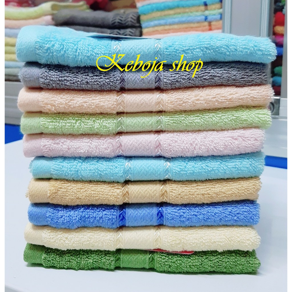 [HCM]Khăn mặt khăn cotton màu cao cấp 30x50cm KB068
