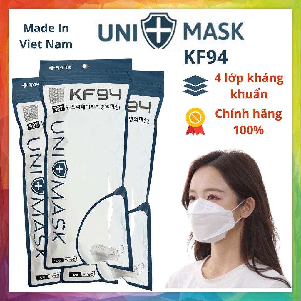 Bán Giá Sỉ Thùng 300 chiếc khẩu trang y tế 4D mask KF94 UNI MASK cao cấp