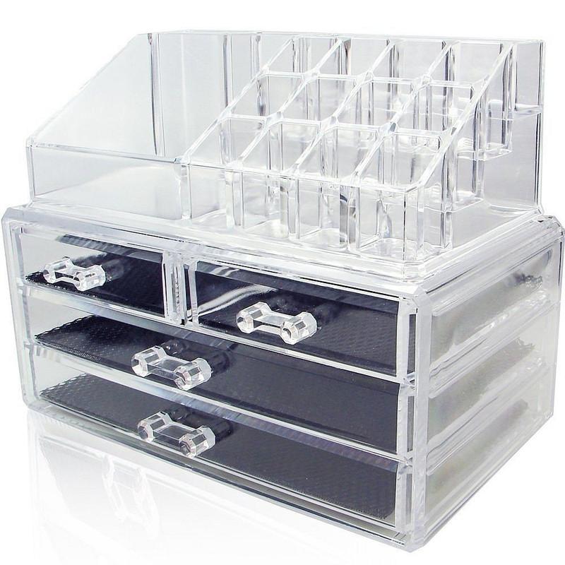 Khay đựng mỹ phẩm mika 4 tầng