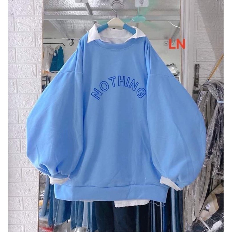 Áo nỉ bo northing chữ cong LN11 Áo thun nam nữ, quần kaki, quần nữ, sét bộ mặc ở nhà, áo thun tay dài, quần jean ống rộng - LEEDA