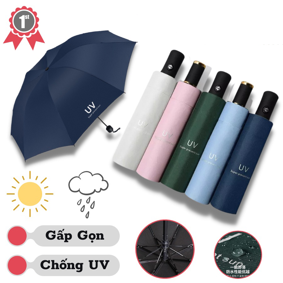 [ RẺ VÔ ĐỐI - FREESHIP 20K ] Ô dù họa tiết hoa cúc 2 lớp chắc chắn. Ô dù che mưa gấp gọn chống tia UV họa tiết Hoa Cúc Hàn Quốc