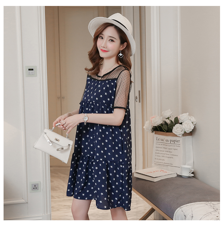 Đầm bầu suông họa tiết db01