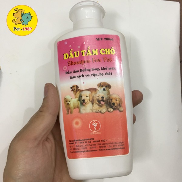 Dầu Tắm Chó Shampoo For Pet Chó Minh Huy 200ml Pet-1989