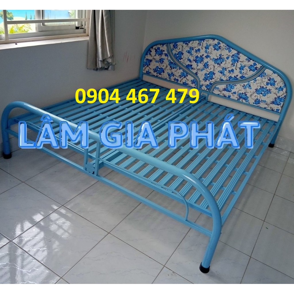 [HCM]Giường Sắt Ngang 1M6 - Ống Tròn