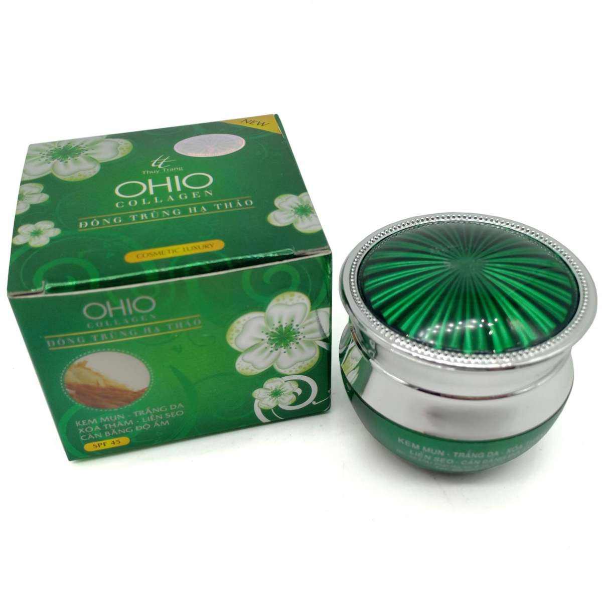 [HCM]Kem Mụn Trắng da Xóa thâm Liền sẹo Cân bằng độ ẩm OHIO Collegen - Đông Trùng Hạ Thảo (20g)