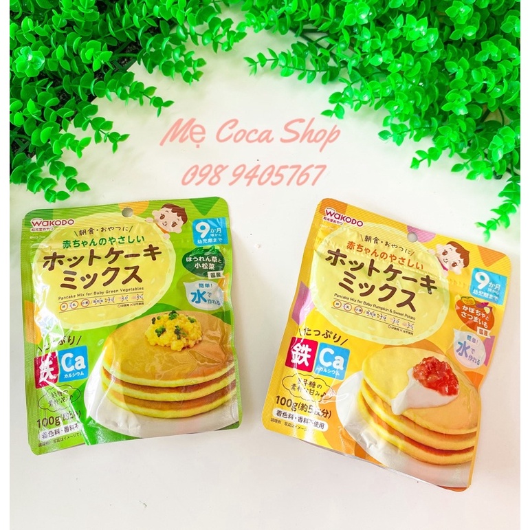 Bột làm bánh Pancake Wakodo cho bé DATE 2024