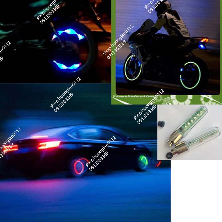 Đèn Led gắn van xe máy xe đạp oto giá 1 chiếc
