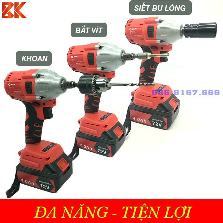 Máy Siết Bulong Không Chổi Than Ken 72V