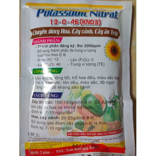 Phân bón NPK 13-0-46 BIOMAX - gói 200G