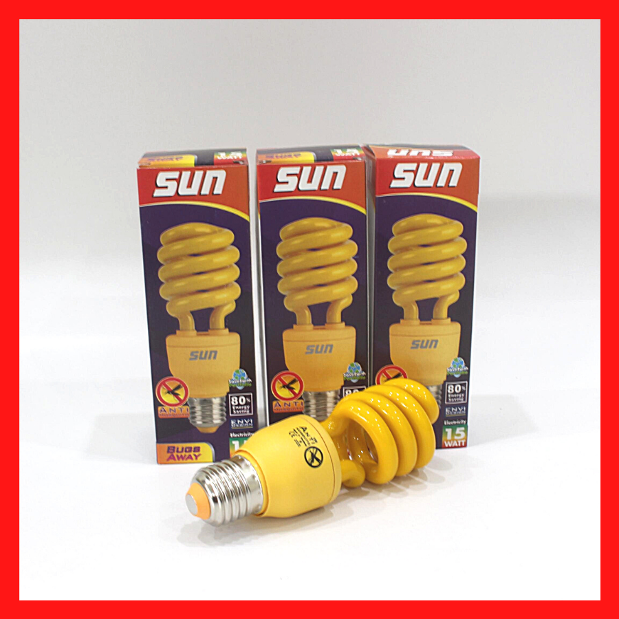 [HCM]Combo 6 đèn đuổi muỗi và côn trùng Sun 15W (Vàng)
