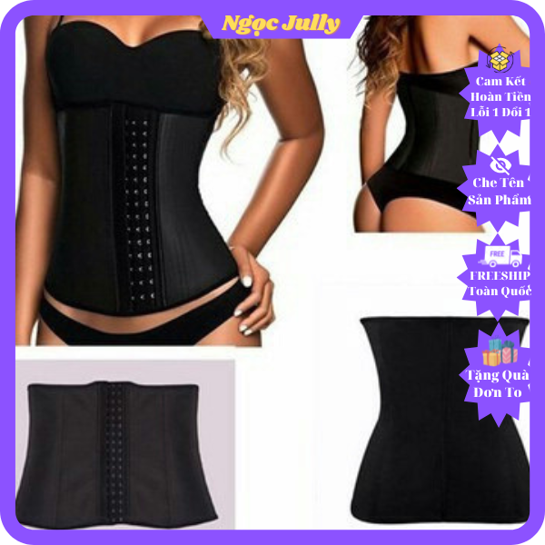 TẶNG THƯỚC DÂY ĐO - Đai Latex,Đai nịt bụng Định hình Latex 9 Xương Loại Ngắn 25cm Cao Cấp, Gen bụng định hình,Gen nịt bụng định hình Latex