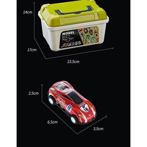 [SET 30 XE TẶNG KÈM THÙNG  ]Ô TÔ ĐỒ CHƠI MINI KÈM HỘP CHO BÉ