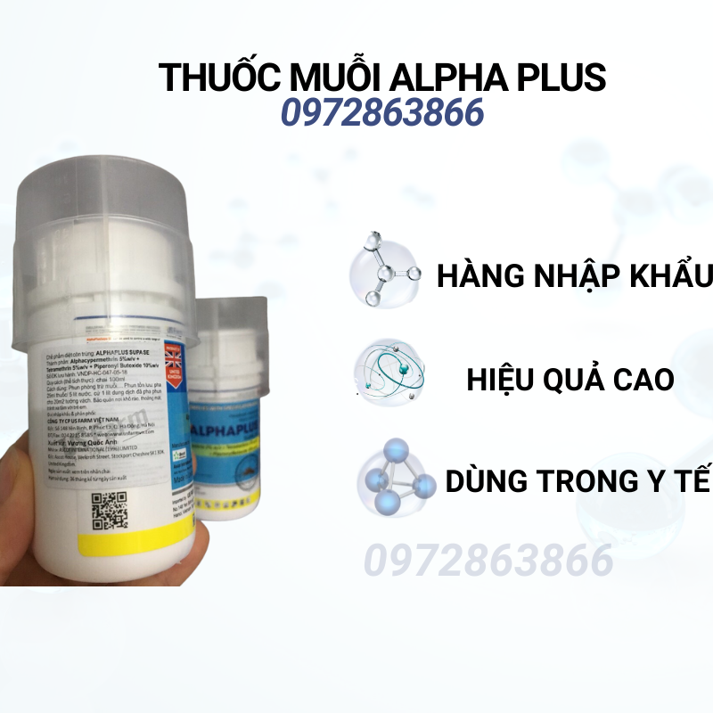 Thuốc diệt muỗi không mùi ALPHAPLUS SUPASE (100ML)