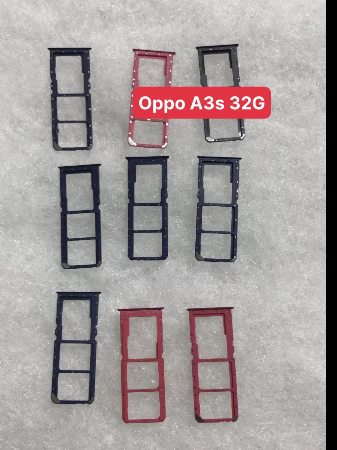 Khay sim oppo A3s 32G( lỗ trọc sim trên)