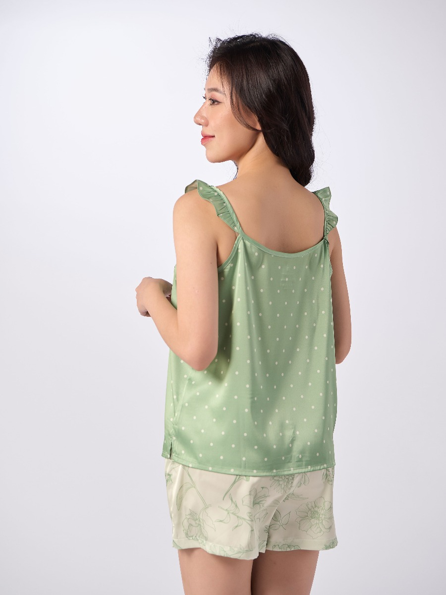 WINNY - Bộ đồ lụa áo dây quần đùi mặc nhà 1MNSA23127H