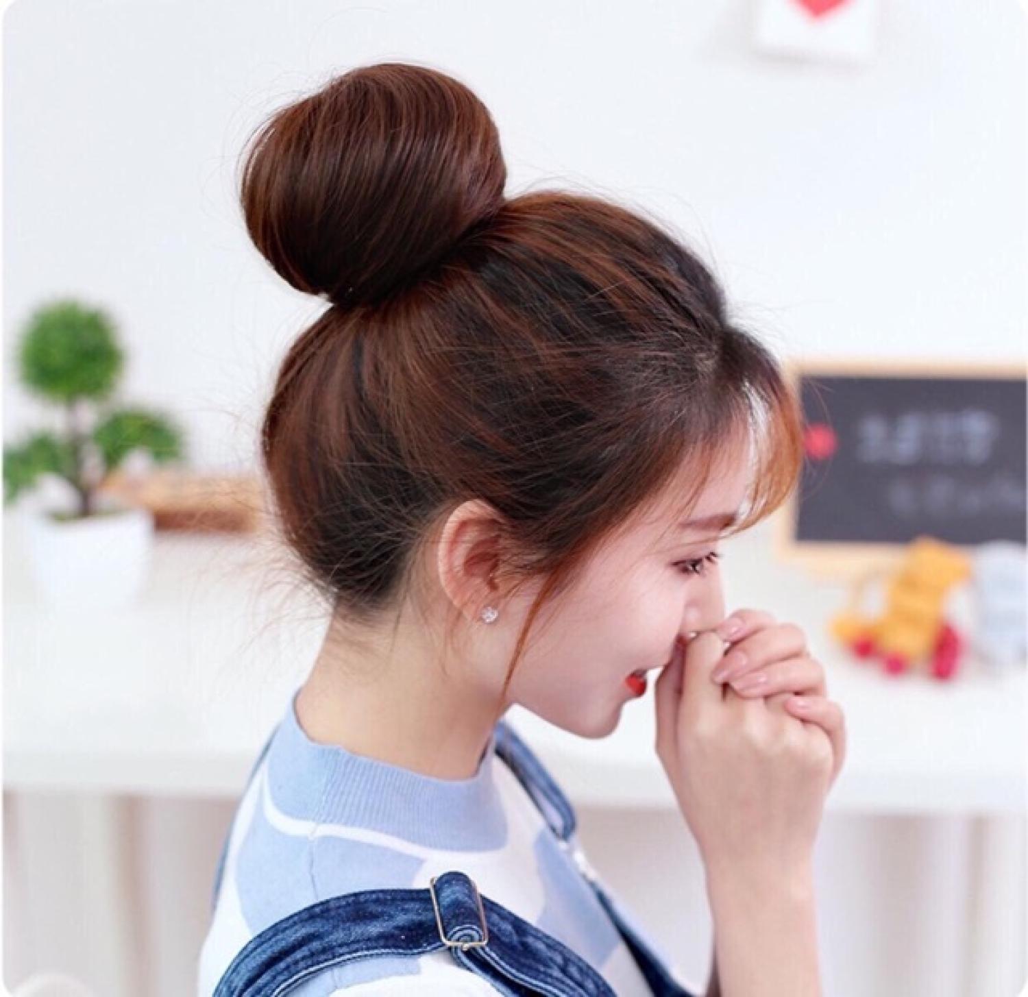 Tóc búi củ tỏi - Búi tròn cực xinh
