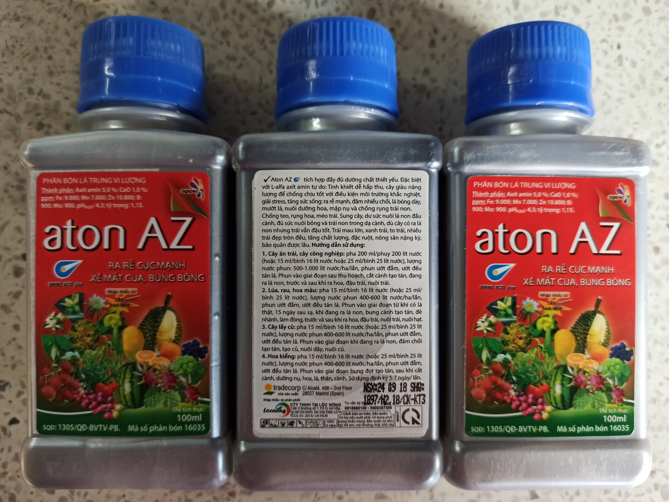 Phân bón lá trung vi lượng aton AZ - Chai 100ml