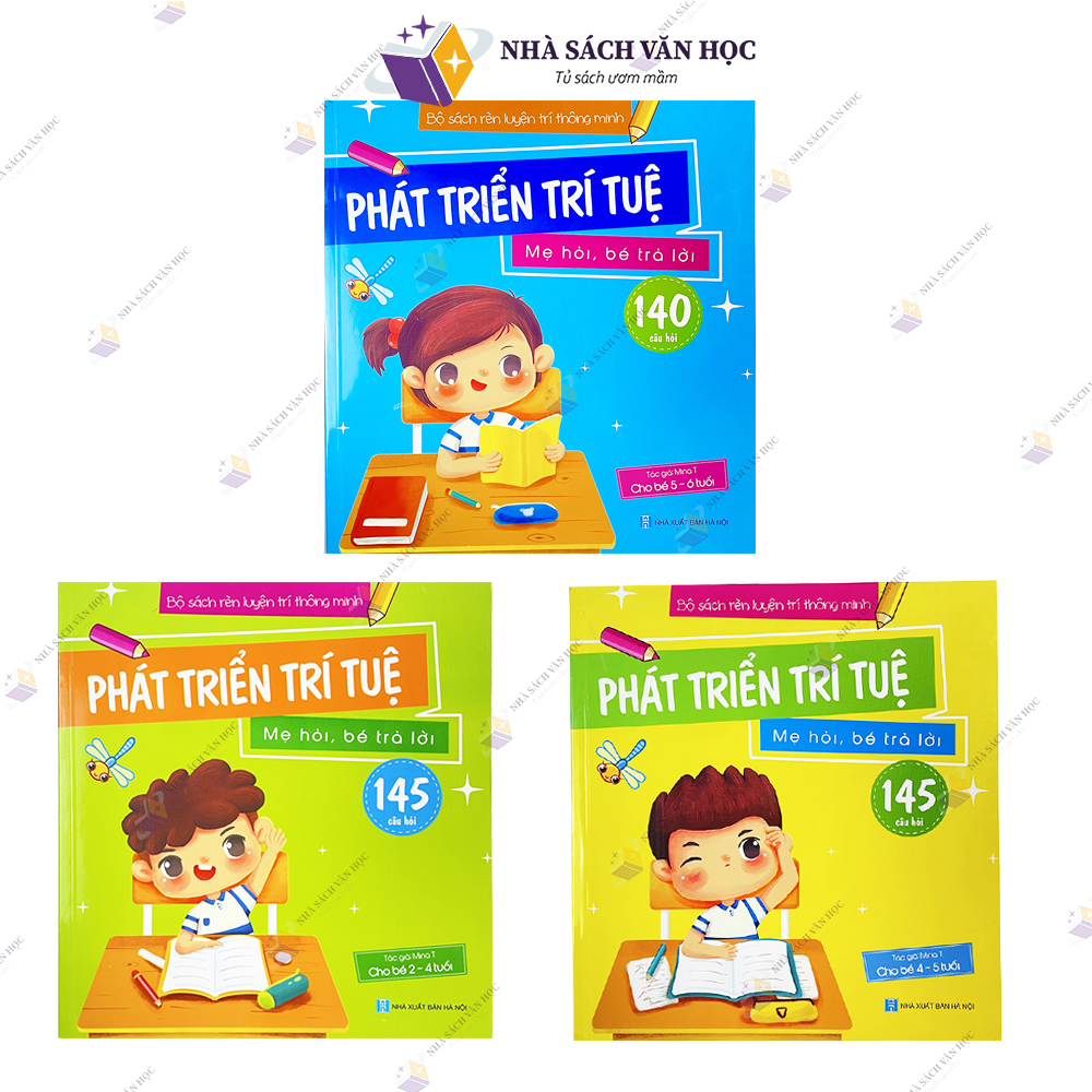 Sách -bộ 3 cuốn 145 câu hỏi phát triển trí tuệ - mẹ hỏi, bé trả lời