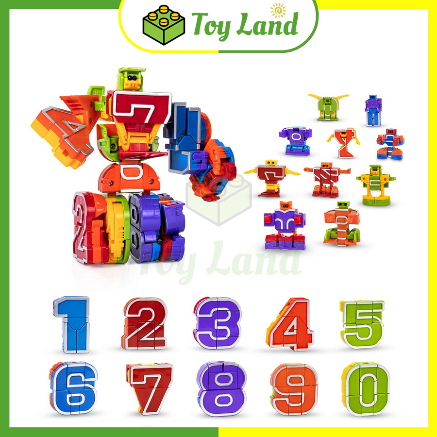 Đồ chơi lắp ráp robot biến hình từ các con số lắp ghép xếp hình bằng nhựa abs cao cấp đồ chơi giáo dục trẻ em