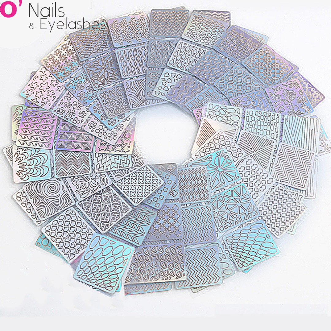 Miếng dán để vẽ móng tay nail sét 24 tấm
