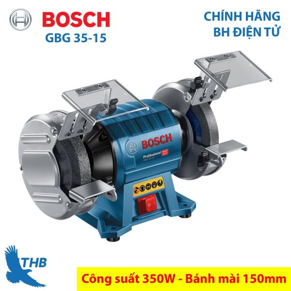 Máy mài để bàn 2 đá Bosch GBG 35-15 Công suất 350W Bánh mài 150mm Bảo hành điện tử 12 tháng