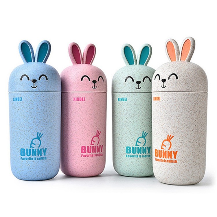 [HCM]Bình nước lúa mì thỏ Bunny siêu dễ thương 300ml