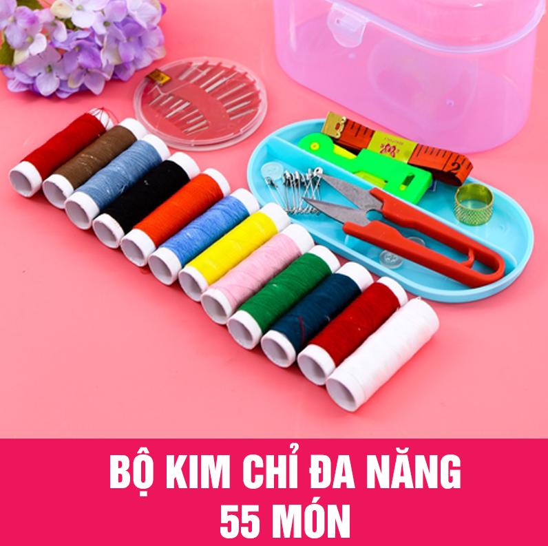 [HCM](LOẠI LỚN) TRỌN BỘ DỤNG CỤ MAY VÁ 24 MÓN CHO GIA ĐÌNH CỰC TIỆN LỢI - HỘP KIM CHỈ ĐA NĂNG