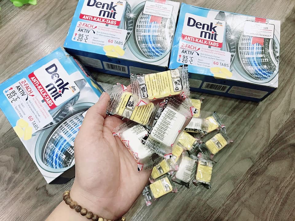 [Combo 10 viên] Viên Tẩy Lồng Máy Giặt Denkmit - Nội địa Đức