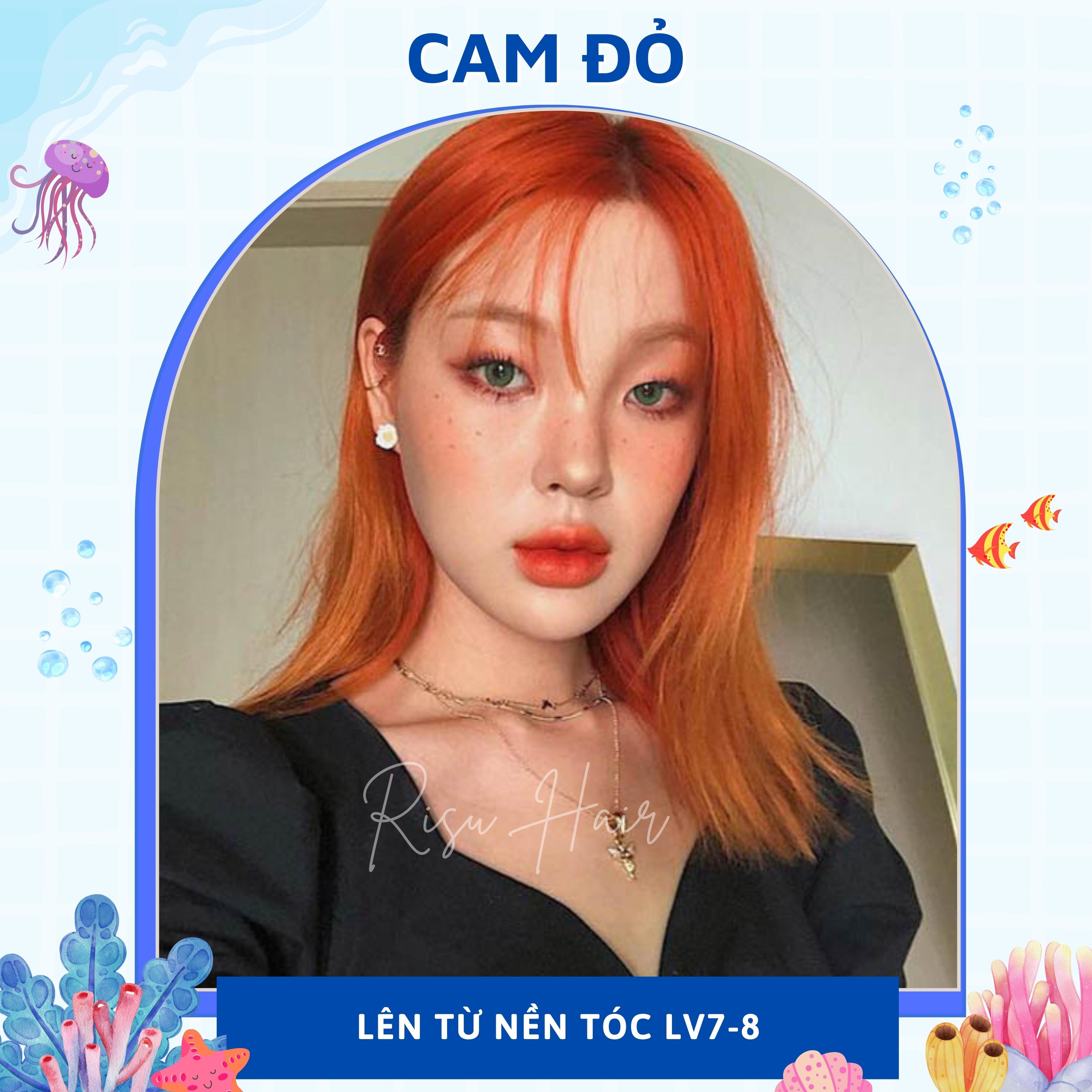 Thuốc Nhuộm Tóc Màu Cam Đỏ - Risu Hair.