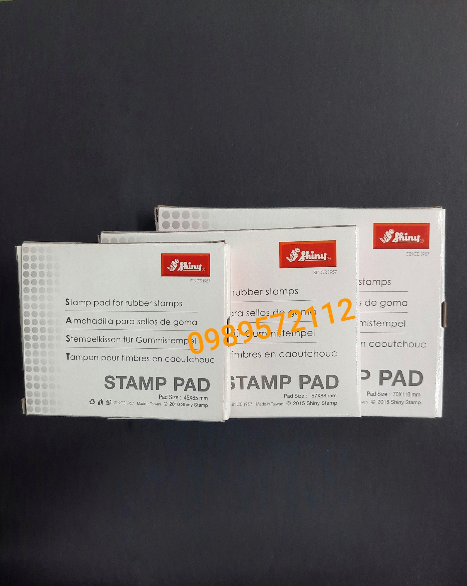 Bàn dấu,khay mực-tampon dấu shiny các cỡ
