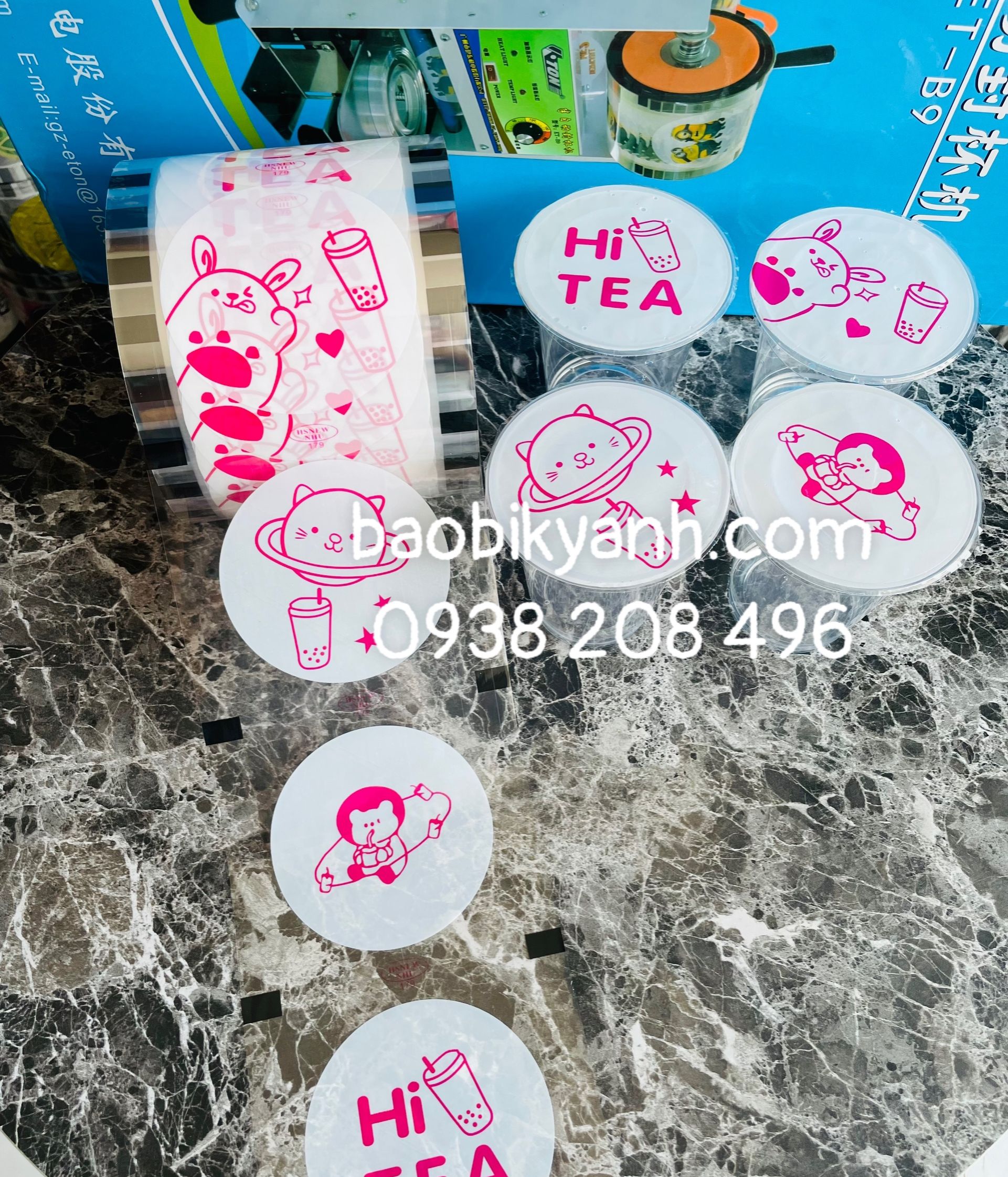 Màng ép ly, màng dập ly 2400 hình/cuộn