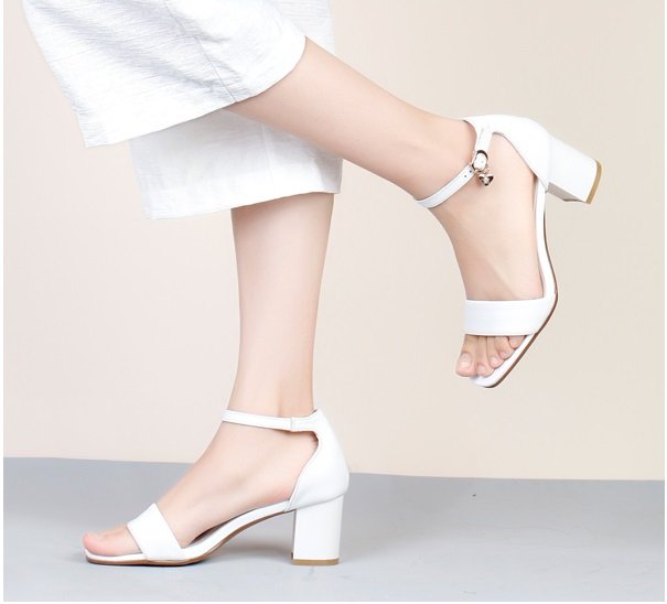 [HCM]giày sandal quai ngang da mờ 5p Rosa-CG-0012