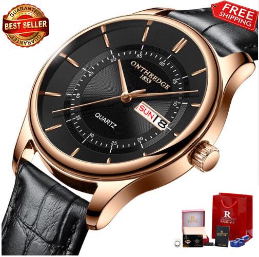 HCMĐồng hồ Ontheedge dây da siêu đẹp RZY029 fullbox