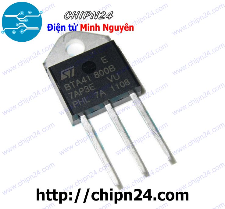 [1 con] (KT1) Triac SCR BTA41-800B TO-3P 41A 800V (BTA41-800 BTA41)