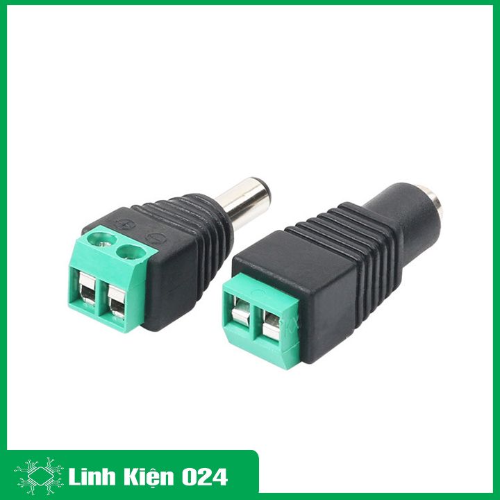 Jack nối nguồn DC đực 5.5x2.1mm