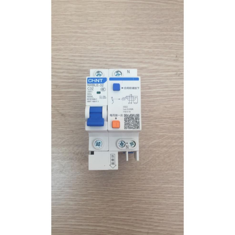 Attomat chống dòng dò Chint NXBLE-63 1P+N 63A