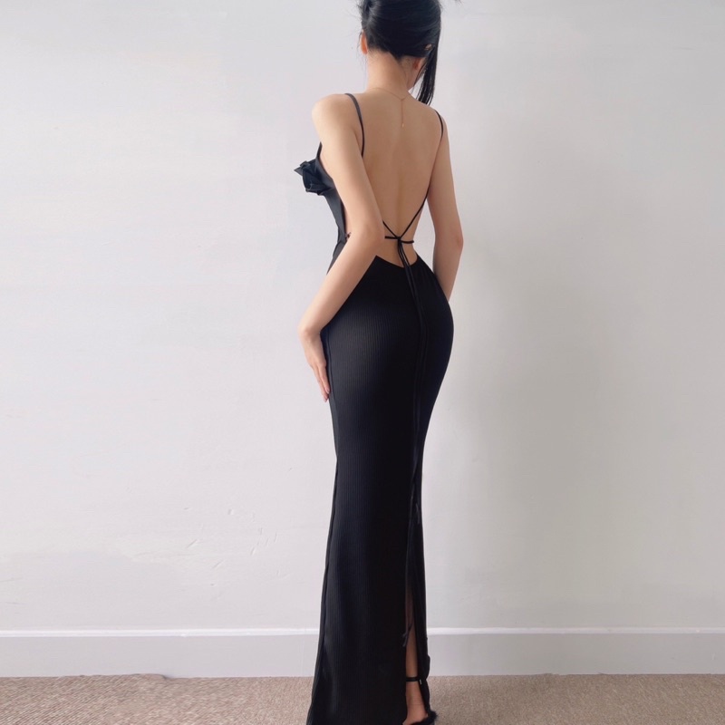 Đầm Body Maxi Hở Lưng Tôn Dáng