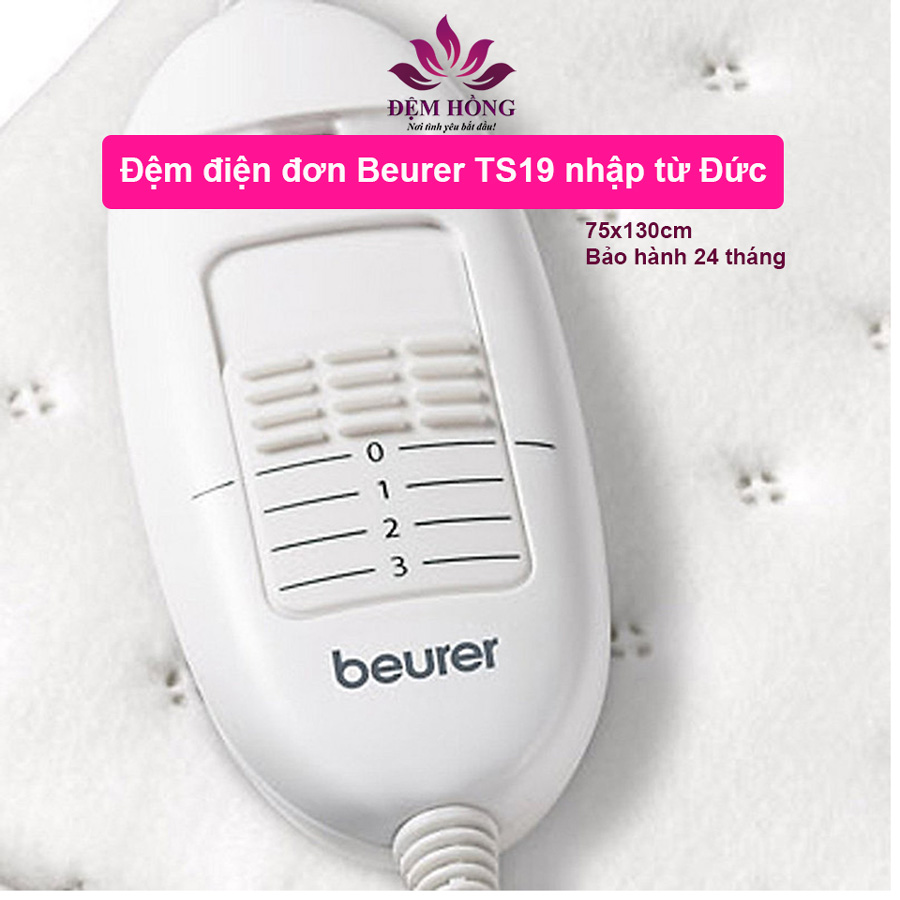 Đệm Sưởi Điện Beurer UB68XXL / TS26, Nệm Sưởi Đơn/Đôi, Thiết Bị Sưởi Ấm, Có Điều Khiển, 3 Mức Nhiệt, Chất Liệu Cotton, Giặt Được, Tiêu Chuẩn EU, An Toàn, Làm Ấm Nhanh, Nhập Đức, BH 24 Tháng
