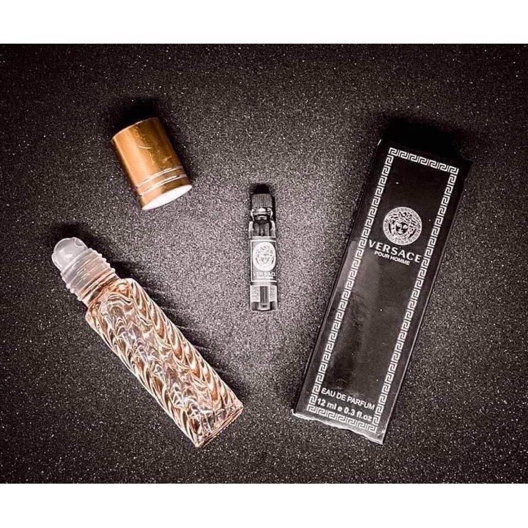 Nước hoa mini Pháp Hparfum VERSACE ĐEN Nam dạng lăn 12ml