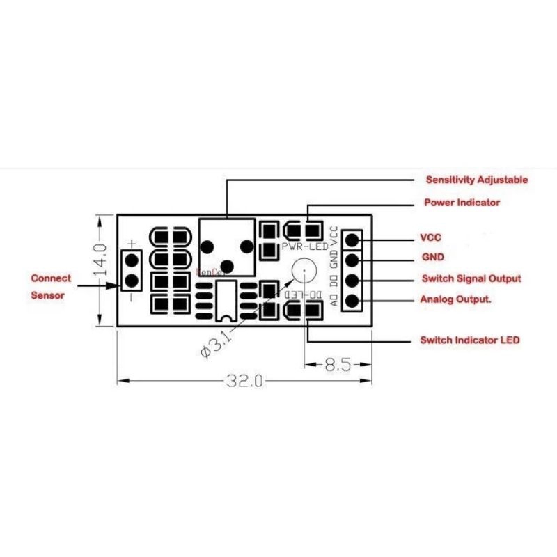 Module cảm biến lửa, Mạch cảm biến phát hiện ngọn lửa Flame sensor - làm mạch báo cháy