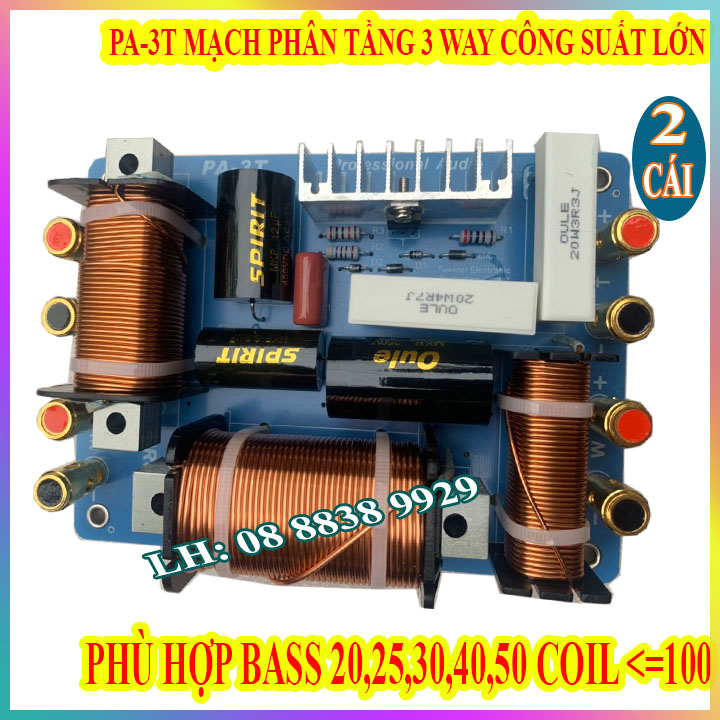 CẶP MẠCH PHÂN TẦN LOA SÂN KHẤU LỚN 3 ĐƯỜNG TIẾNG PA-3T - GIÁ 2 MẠCH