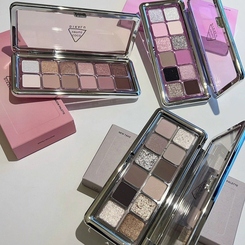 Bảng phấn mắt nhũ CoCo Venus 12 ô- Bản Dupe " 3CE Hàn Quốc " .