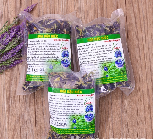 Hoa Đậu Biếc 100g Nguyên Chất Chợ Quê