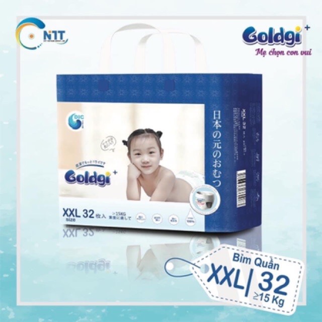 Tã/ Bỉm Goldgi+ nội địa Nhật cho bé dán quần đủ size