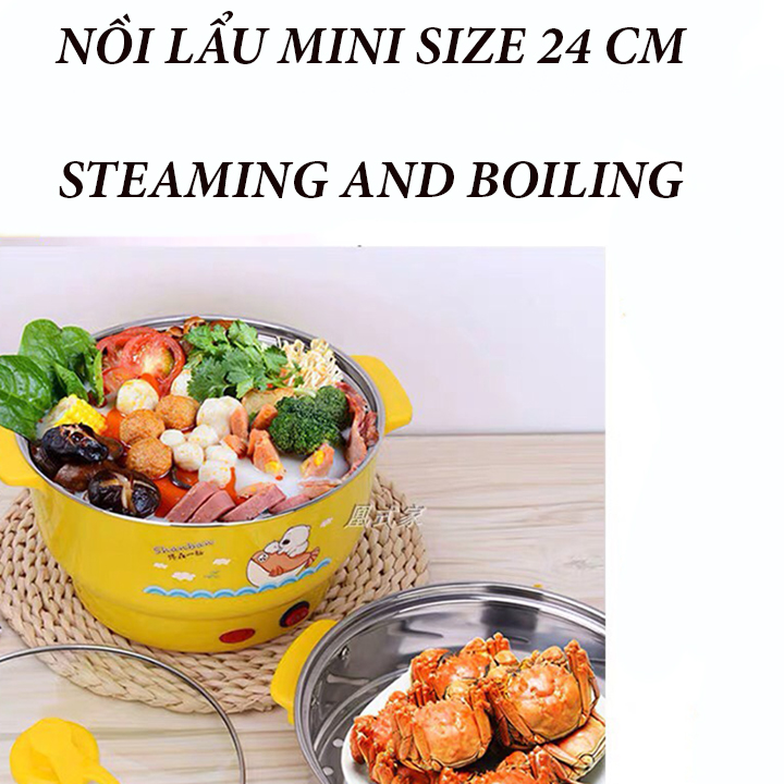 Nồi Nấu Lẩu Điện Dành Cho Cả Gia Đình, Nồi Lẩu Điện Size 24cm-Size 22cm- Size 20cm
