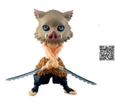 1041 Mô hình Chibi nhân vật [3] Hashibira Inosuke đẹp trai thích đeo mặt nạ heo Anime Lưỡi Gươm Diệt Quỷ Kimetsu No Yaiba