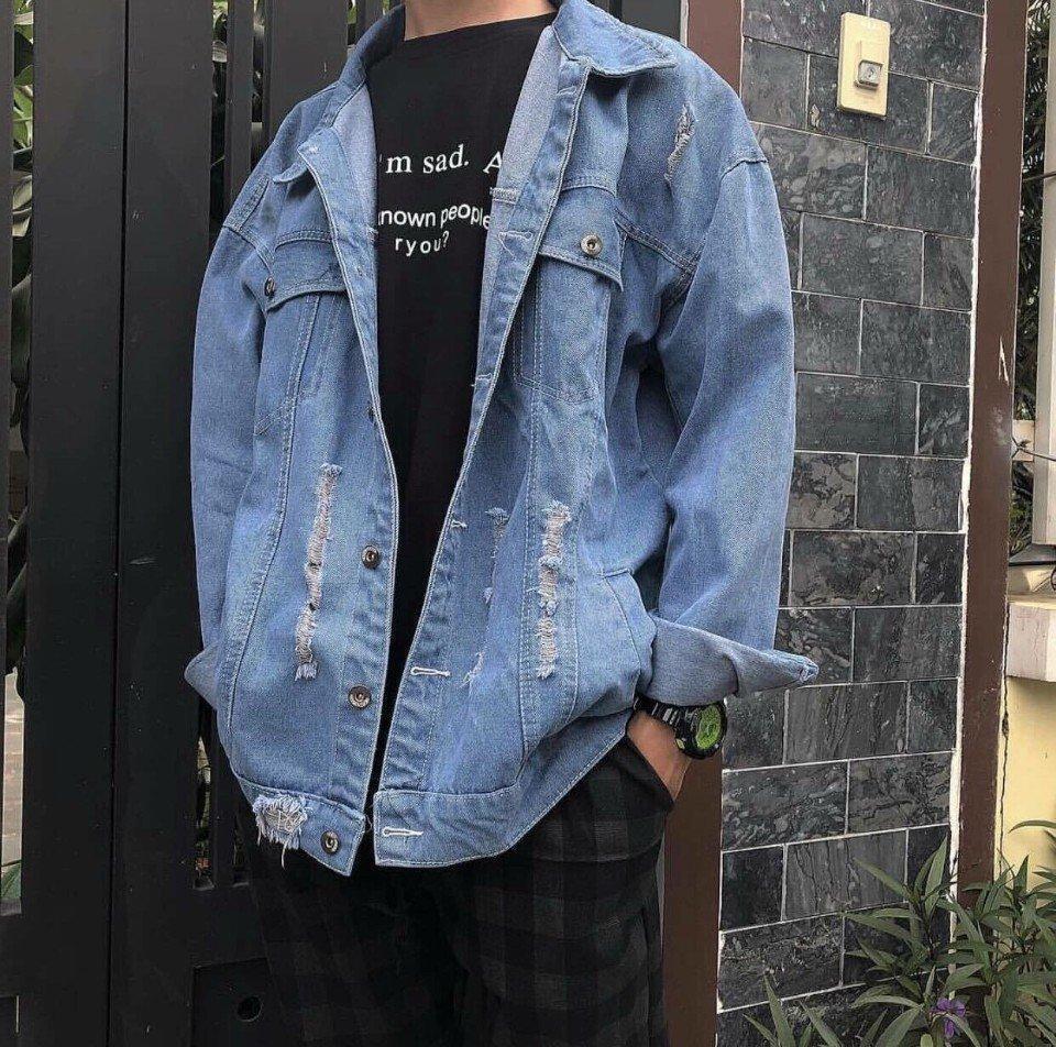 [HCM]ÁO KHOÁC JEANS NAM PHONG CÁCH ĐP 17(NEW) + ÁO THUN TRƠN (MUA RIÊNG)